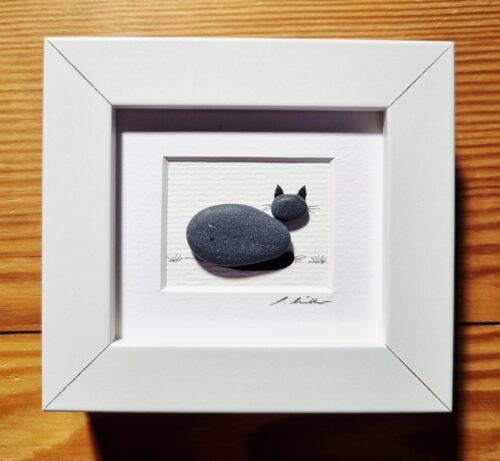 Schwarzes Kätzchen - Miniaturarbeit