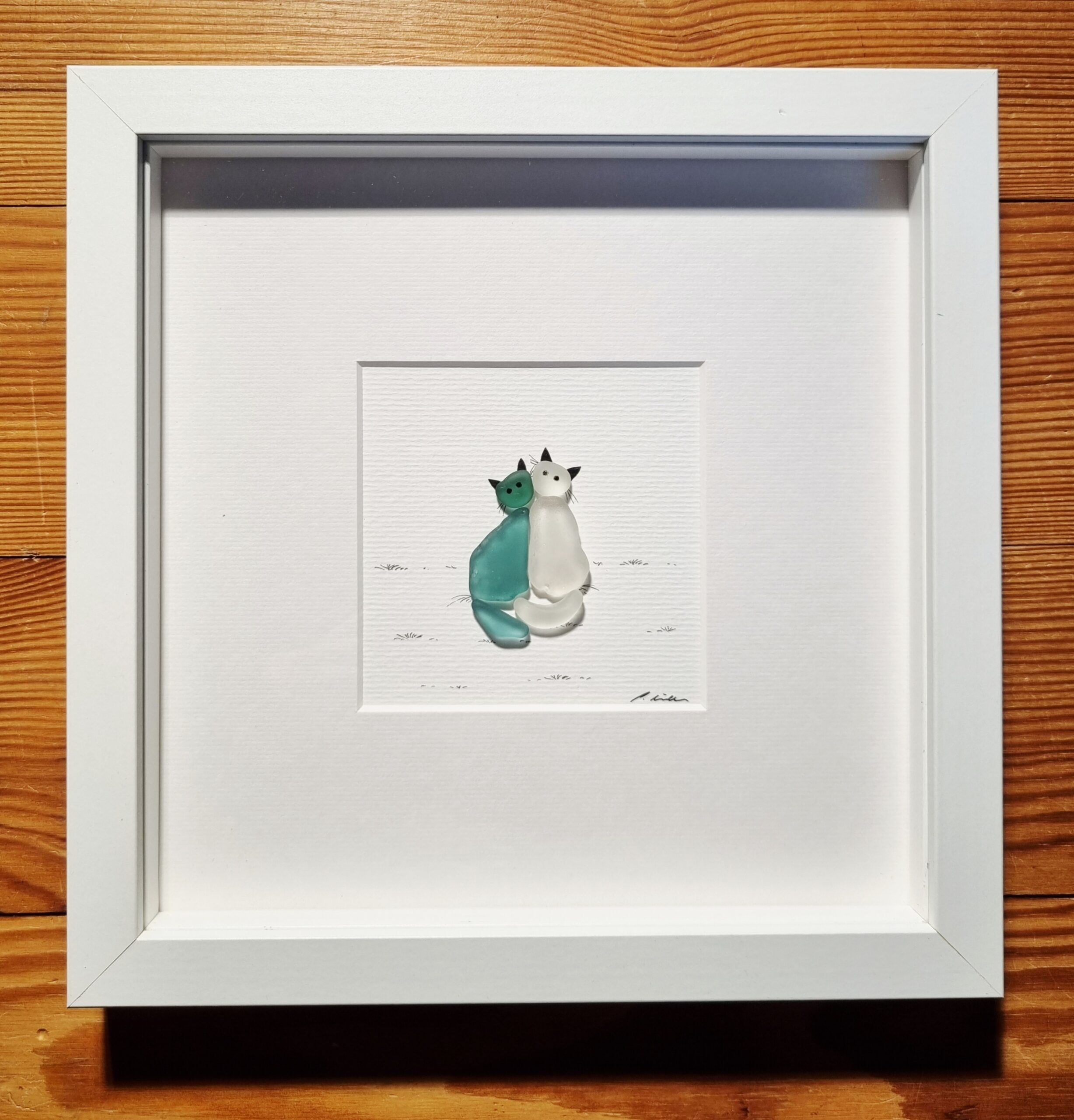 Katzen In Türkis/Weiß – Bild 6