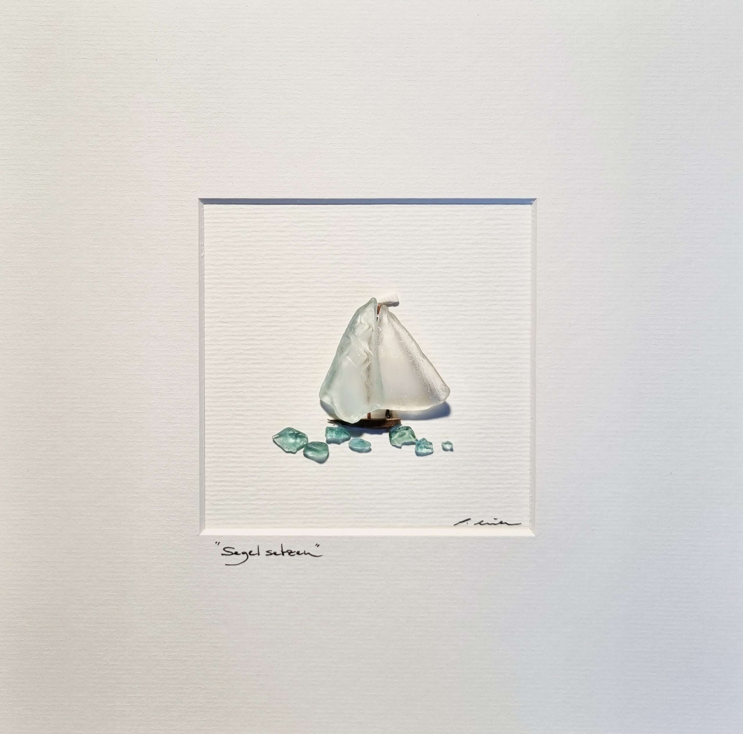 Segel Setzen In Türkis/Weiß